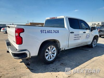 Trzecie zdjęcie samochodu z tyłu: 2021 CHEVROLET SILVERADO C1500 CUSTOM VIN:3GCPWBEK2MG431718 - miniatura