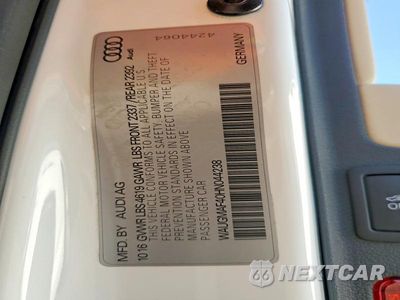 Zdjęcie 12 z 12 samochodu: 2017 AUDI A4 ULTRA PREMIUM VIN:WAUGMAF40HN044238 - miniatura