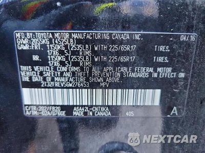 Zdjęcie 13 z 13 samochodu: 2016 TOYOTA RAV4 LE VIN:2T3ZFREV5GW276453 - miniatura