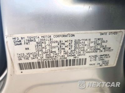 Zdjęcie 25 z 26 samochodu: 2003 TOYOTA RAV4 BASE VIN:JTEGH20V930118398 - miniatura