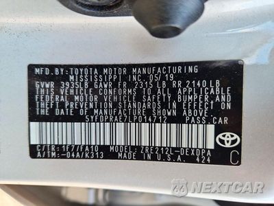 Zdjęcie 12 z 12 samochodu: 2020 TOYOTA COROLLA L VIN:5YFDPRAE7LP014712 - miniatura