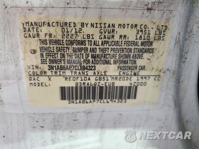 Zdjęcie 12 z 12 samochodu: 2012 NISSAN SENTRA 2.0 VIN:3N1AB6AP7CL694323 - miniatura