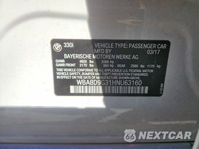 Zdjęcie 12 z 12 samochodu: 2017 BMW 330 XI VIN:WBA8D9G31HNU63160 - miniatura