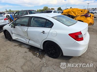 Drugie zdjęcie samochodu z przodu: 2012 HONDA CIVIC LX VIN:19XFB2F54CE076495 - miniatura
