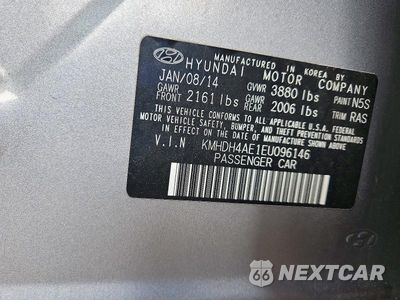 Zdjęcie 12 z 12 samochodu: 2014 HYUNDAI ELANTRA SE VIN:KMHDH4AE1EU096146 - miniatura