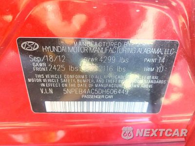 Zdjęcie 12 z 12 samochodu: 2013 HYUNDAI SONATA GLS VIN:5NPEB4AC5DH606449 - miniatura