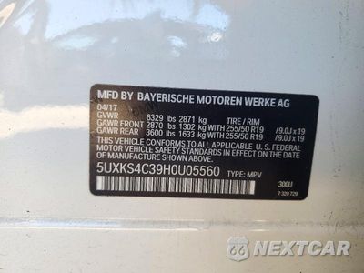 Zdjęcie 13 z 13 samochodu: 2017 BMW X5 XDRIVE35D VIN:5UXKS4C39H0U05560 - miniatura