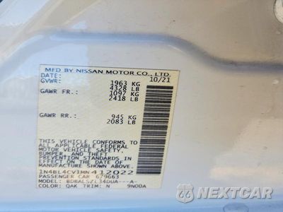 Zdjęcie 13 z 13 samochodu: 2021 NISSAN ALTIMA SR VIN:1N4BL4CV1MN412022 - miniatura