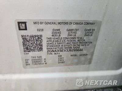 Zdjęcie 13 z 13 samochodu: 2018 CHEVROLET EQUINOX LT VIN:2GNAXSEV3J6295644 - miniatura