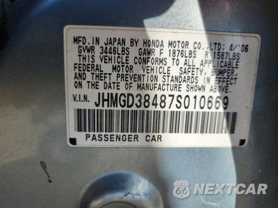 Zdjęcie 13 z 13 samochodu: 2007 HONDA FIT VIN:JHMGD38487S010669 - miniatura