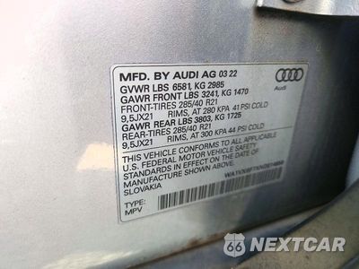 Zdjęcie 13 z 13 samochodu: 2022 AUDI Q7 PRESTIGE VIN:WA1VXBF7XND014659 - miniatura