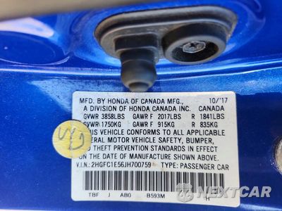 Zdjęcie 12 z 12 samochodu: 2018 HONDA CIVIC SI VIN:2HGFC1E56JH700759 - miniatura
