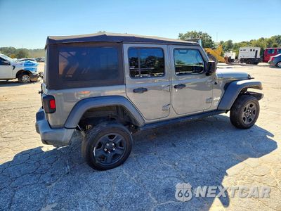 Trzecie zdjęcie samochodu z tyłu: 2018 JEEP WRANGLER UNLIMITED SPORT VIN:1C4HJXDN0JW274313 - miniatura