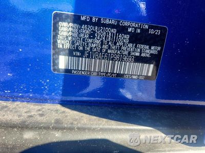 Zdjęcie 12 z 12 samochodu: 2023 SUBARU WRX PREMIUM VIN:JF1VBAF61P9819693 - miniatura