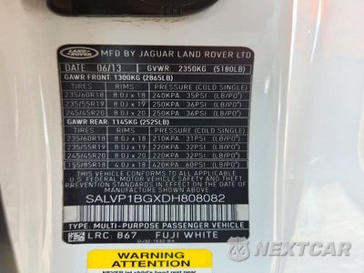 Zdjęcie 12 z 12 samochodu: 2013 LAND ROVER RANGE ROVER EVOQUE PURE PLUS VIN:SALVP1BGXDH808082 - miniatura