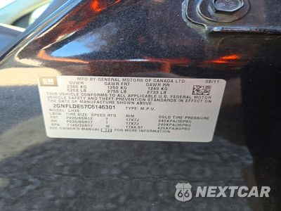 Zdjęcie 12 z 12 samochodu: 2012 CHEVROLET EQUINOX LT VIN:2GNFLDE57C6146301 - miniatura