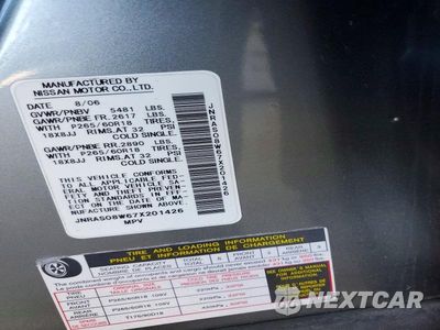Zdjęcie 12 z 12 samochodu: 2007 INFINITI FX35 BASE VIN:JNRAS08W67X201426 - miniatura