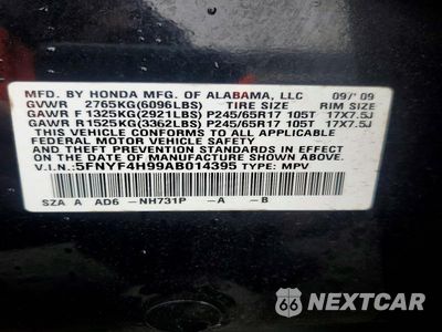 Zdjęcie 13 z 13 samochodu: 2010 HONDA PILOT TOURING VIN:5FNYF4H99AB014395 - miniatura