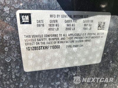 Zdjęcie 13 z 13 samochodu: 2017 CHEVROLET MALIBU LS VIN:1G1ZB5STXHF119360 - miniatura