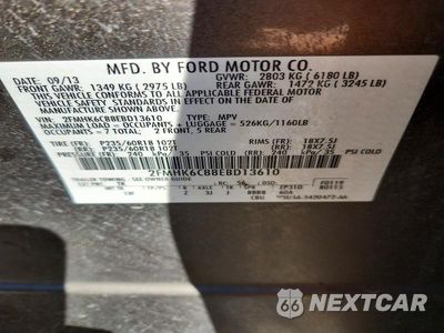 Zdjęcie 13 z 13 samochodu: 2014 FORD FLEX SEL VIN:2FMHK6C88EBD13610 - miniatura