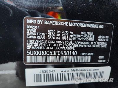 Zdjęcie 13 z 13 samochodu: 2015 BMW X5 XDRIVE35I VIN:5UXKR0C53F0K58140 - miniatura