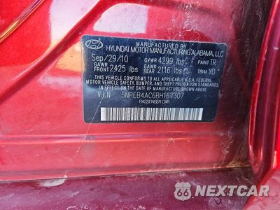 Zdjęcie 12 z 12 samochodu: 2011 HYUNDAI SONATA GLS VIN:5NPEB4AC6BH167307 - miniatura