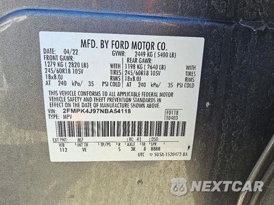Zdjęcie 13 z 13 samochodu: 2022 FORD EDGE SEL VIN:2FMPK4J97NBA54118 - miniatura