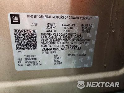 Zdjęcie 13 z 13 samochodu: 2018 CHEVROLET EQUINOX PREMIER VIN:2GNAXMEV6J6267932 - miniatura
