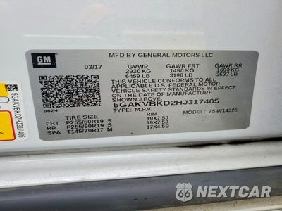 Zdjęcie 13 z 13 samochodu: 2017 BUICK ENCLAVE VIN:5GAKVBKD2HJ317405 - miniatura