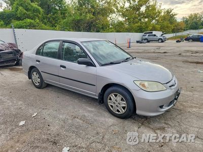 Czwarte zdjęcie samochodu z boku: 2005 HONDA CIVIC DX VP VIN:2HGES16375H561906 - miniatura