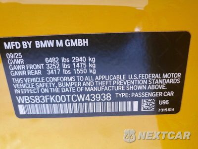 Zdjęcie 12 z 12 samochodu: 2026 BMW M5 VIN:WBS83FK00TCW43938 - miniatura