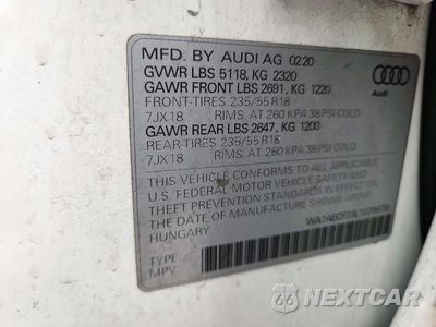 Zdjęcie 13 z 13 samochodu: 2020 AUDI Q3 PREMIUM VIN:WA1AECF33L1076670 - miniatura