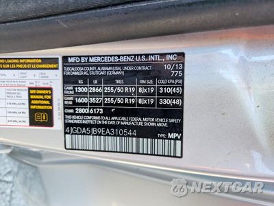 Zdjęcie 13 z 13 samochodu: 2014 MERCEDES-BENZ ML 350 VIN:4JGDA5JB9EA310544 - miniatura