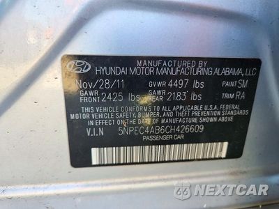 Zdjęcie 12 z 12 samochodu: 2012 HYUNDAI SONATA SE 2.0T VIN:5NPEC4AB6CH426609 - miniatura