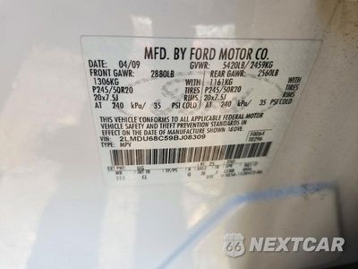 Zdjęcie 12 z 12 samochodu: 2009 LINCOLN MKX VIN:2LMDU68C59BJ08309 - miniatura