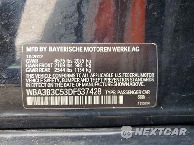 Zdjęcie 12 z 12 samochodu: 2013 BMW 328 XI VIN:WBA3B3C53DF537428 - miniatura