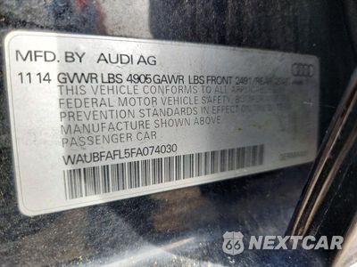 Zdjęcie 12 z 12 samochodu: 2015 AUDI A4 PREMIUM VIN:WAUBFAFL5FA074030 - miniatura