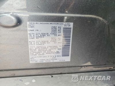 Zdjęcie 14 z 14 samochodu: 2019 NISSAN ROGUE SV VIN:5N1AT2MT1KC735191 - miniatura