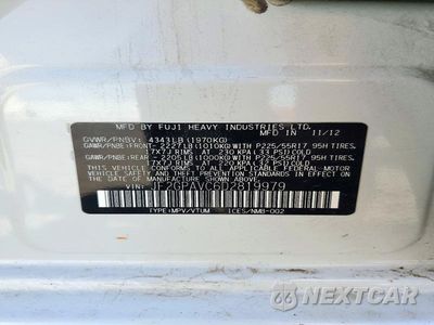Zdjęcie 12 z 12 samochodu: 2013 SUBARU XV CROSSTREK 2.0 PREMIUM VIN:JF2GPAVC6D2819979 - miniatura