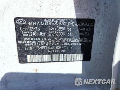 Zdjęcie 12 z 12 samochodu: 2016 HYUNDAI ELANTRA SE VIN:5NPDH4AE3GH771707 - miniatura