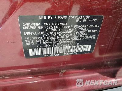 Zdjęcie 13 z 13 samochodu: 2018 SUBARU CROSSTREK PREMIUM VIN:JF2GTABC8JH318696 - miniatura
