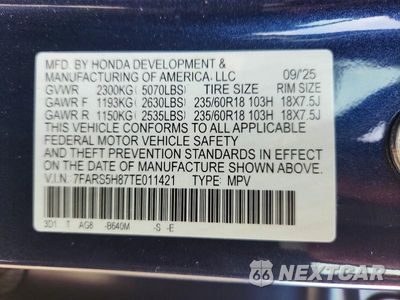 Zdjęcie 13 z 13 samochodu: 2026 HONDA CR-V SPORT-L VIN:7FARS5H87TE011421 - miniatura