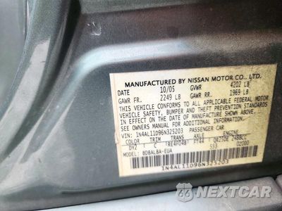 Zdjęcie 13 z 13 samochodu: 2006 NISSAN ALTIMA 2.5 VIN:1N4AL11D96N325203 - miniatura