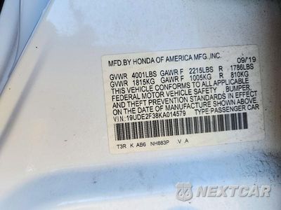 Zdjęcie 12 z 12 samochodu: 2019 ACURA ILX VIN:19UDE2F38KA014579 - miniatura