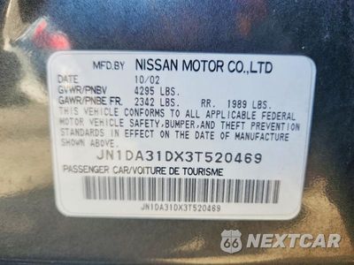Zdjęcie 12 z 12 samochodu: 2003 NISSAN MAXIMA GXE VIN:JN1DA31DX3T520469 - miniatura