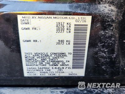 Zdjęcie 13 z 13 samochodu: 2016 NISSAN ALTIMA 2.5 VIN:1N4AL3AP0GC166476 - miniatura