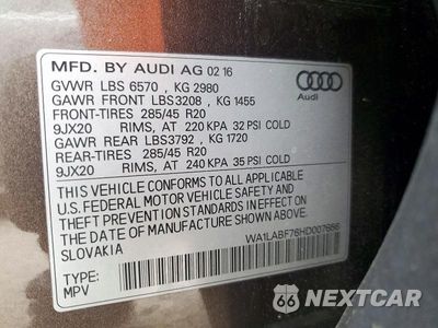 Zdjęcie 14 z 14 samochodu: 2017 AUDI Q7 PREMIUM PLUS VIN:WA1LABF76HD007656 - miniatura