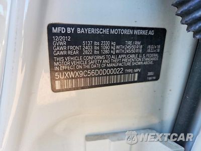 Zdjęcie 13 z 13 samochodu: 2013 BMW X3 XDRIVE28I VIN:5UXWX9C56D0D00022 - miniatura