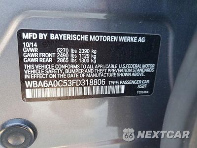 Zdjęcie 12 z 12 samochodu: 2015 BMW 640 I GRAN COUPE VIN:WBA6A0C53FD318806 - miniatura