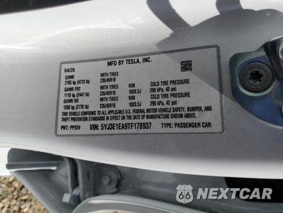 Zdjęcie 12 z 12 samochodu: 2026 TESLA MODEL 3 VIN:5YJ3E1EA9TF178937 - miniatura